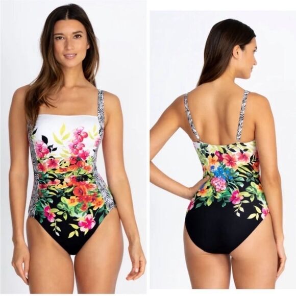 Johnny Was Fay Floral One Piece Swimsuit - Picture 1 of 6